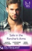 Safe in the Rancher's Arms - Stranded with the Rancher / Sheltered by the Millionaire / Pregnant by the Texan (Paperback) - Janice Maynard Photo