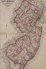 A Vintage 1873 Map of New Jersey - Blank 150 Page Lined Journal for Your Thoughts, Ideas, and Inspiration (Paperback) - Unique Journal Photo