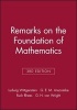 Remarks on the Foundations of Mathematics (English, German, Paperback, 3rd Revised edition) - Ludwig Wittgenstein Photo