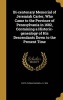 Bi-Centenary Memorial of Jeremiah Carter, Who Came to the Province of Pennsylvania in 1682, Containing a Historic-Genealogy of His Descendants Down to the Present Time (Hardcover) - Thomas Maxwell B 1836 Potts Photo