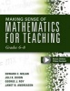 Making Sense of Mathematics for Teaching Grades 6-8 (Paperback) - Edward C Nolan Photo