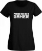 JuiceBubble Proud To Be A Gamer Ladies Black T-Shirt Photo