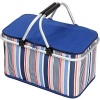 Ashcom Foldable Poppy Blue Lines Insulated Picnic Basket Photo