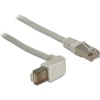 DeLOCK 3m Cat.6A SSTP networking cable Cat6a S/FTP Grey Cable RJ45 angled / straight 3 m Photo