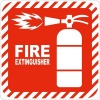 Parrot Products Parrot Sign Symbolic - Red Fire Extinguisher On White ACP Photo