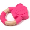 Bo Jungle Wood Teether Pink Elephant Photo