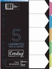 Croxley JD1477 A4 Unprinted Pastel Board File Dividers - 5 Divisions Photo