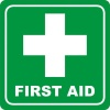 Parrot Products Parrot Sign Symbolic - Green First Aid Sign On White ACP Photo