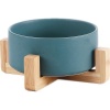 Haus Republik Small Ceramic Bowl with Wooden Stand - Green Photo
