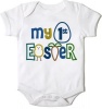 Just Kidding My First Easter Short Sleeve Onesie - White Photo