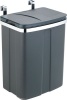 WENKO - Over-Door Kitchen Bin - 12L - Grey Photo