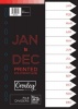 Croxley A4 Polypropylene Printed File Dividers - Jan-Dec Divsions Photo