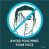 Tower ABS Sign - Avoid Touching Your Face Photo