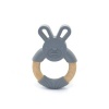 Little Luna Silicone & Wood Bunny Teething Ring Photo