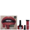 Ciate London Velvet Manicure Set - Boudoir Red Paint Base Coat & Crushed Velvet Powder & Brush - Parallel Import Photo