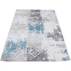 Gabardin Extra Texture Frame Line Blue Rug Photo