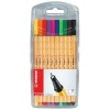 Stabilo Point 88 Watersoluble Fineliner Pen Wallet Set Photo