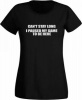 JuiceBubble Can't Stay Long Ladies Black T-Shirt Photo