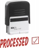 Colop C20 Self Inking Rubber Stamp - Processed - Red Ink Photo