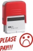 Colop C20 Self Inking Rubber Stamp - Please Pay - Red Ink Photo