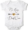Just Kidding No Hair Dont Care Short Sleeve Onesie - White Photo