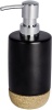 WENKO - Soap Dispenser - Black Ceramic & Cork Photo