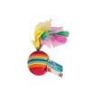 Cat Toy Ball with Feathers Rubber 8 Pack Photo