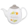 Christian Art Gifts Inc Be Thankful Ceramic Teapot - Colossians 3:15 Photo