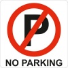 Parrot Products Parrot Sign - Symbolic Red No Parking Sign on White ACP Photo