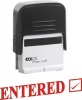 Colop C20 Self Inking Rubber Stamp - Entered - Red Ink Photo