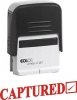 Colop C20 Self Inking Rubber Stamp - Captured - Red Ink Photo