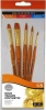 Daler Rowney Simply #3 Gold Taklon Acrylic Brushes - Short Handle Photo