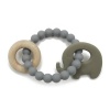 Little Luna Silicone & Wood Grey Elephant Teething Ring Photo